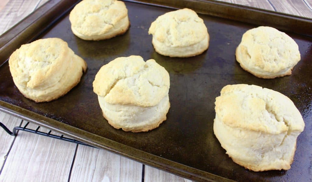 finished golden brown biscuits