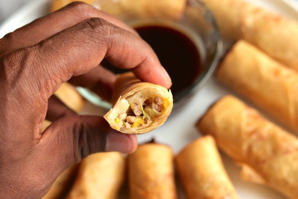 Pork And Cabbage Spring Rolls The Hungry Hutch