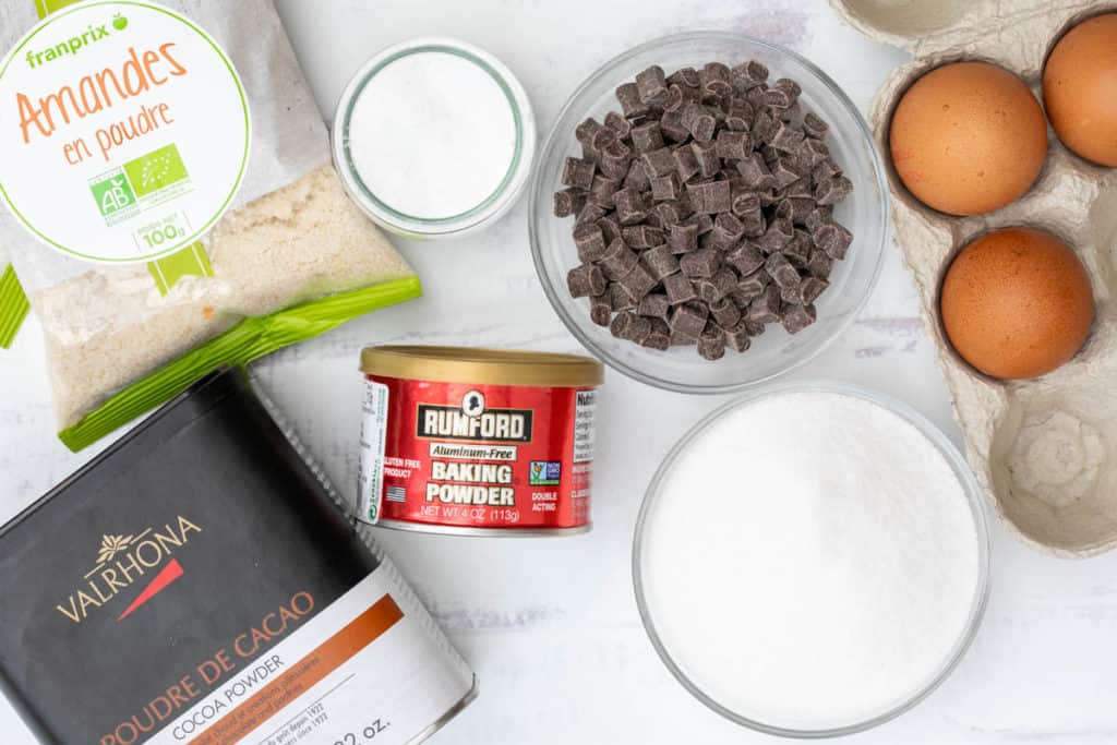 ingredients for almond flour chocolate cake