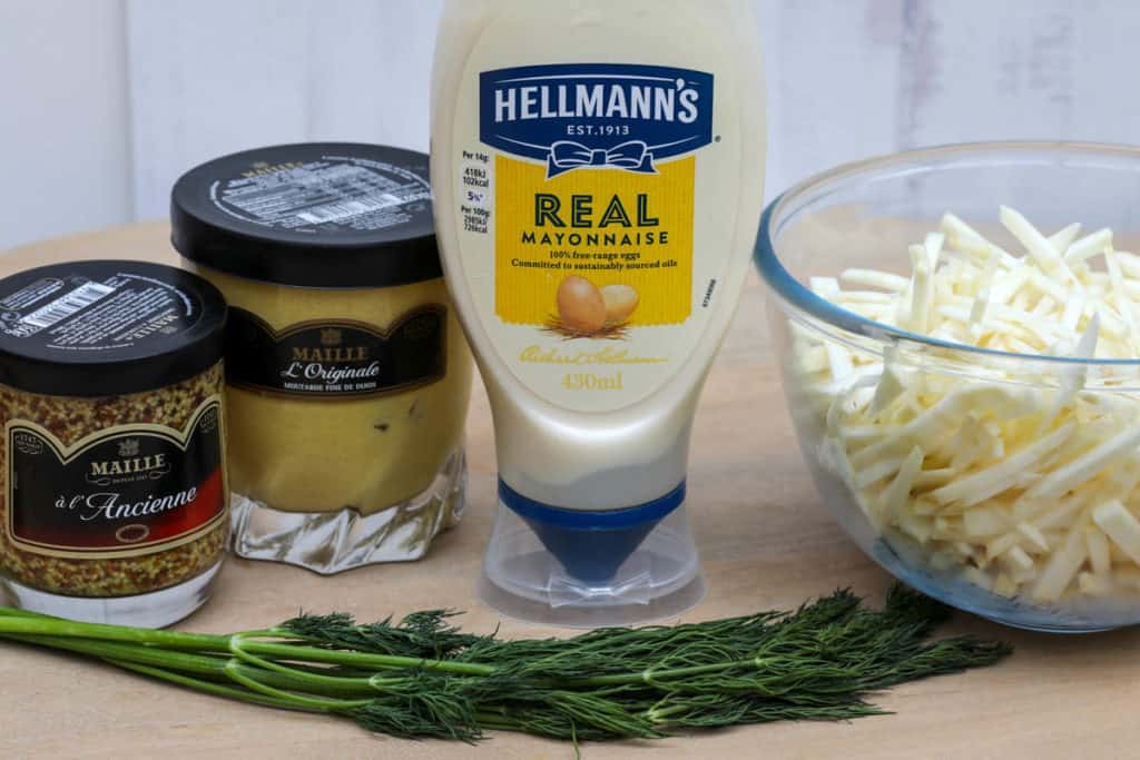 ingredients for celeriac remoulade