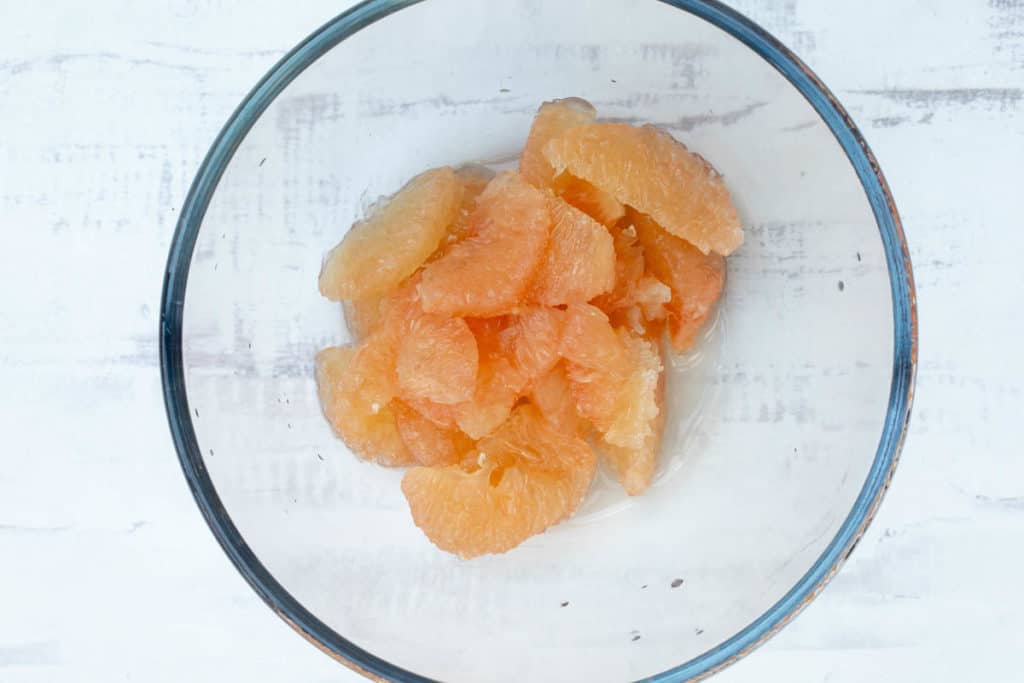 grapefruit segments in bowl