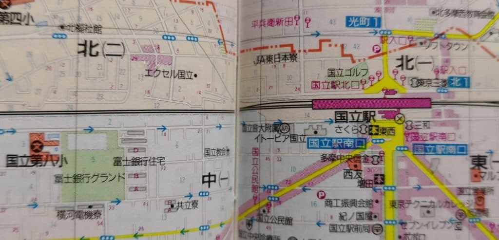 富士銀行国立寮の地図