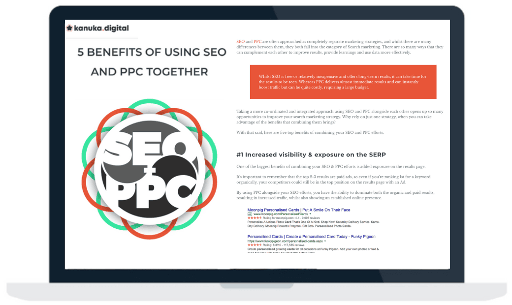 Kanuka Blog Post | 5 Benefits of Using SEO and PPC Together