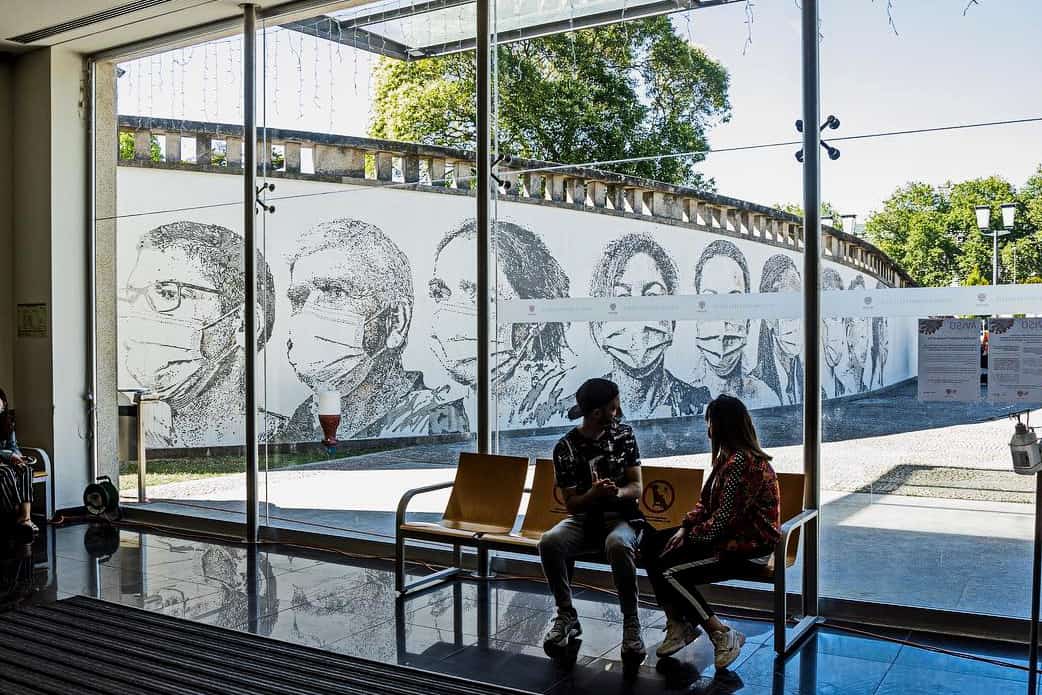 Vhils no Hospital de São João, Porto 5 Vhils - Homenagem aos profissionais de saúde, Hospital de S. João Porto, 2020