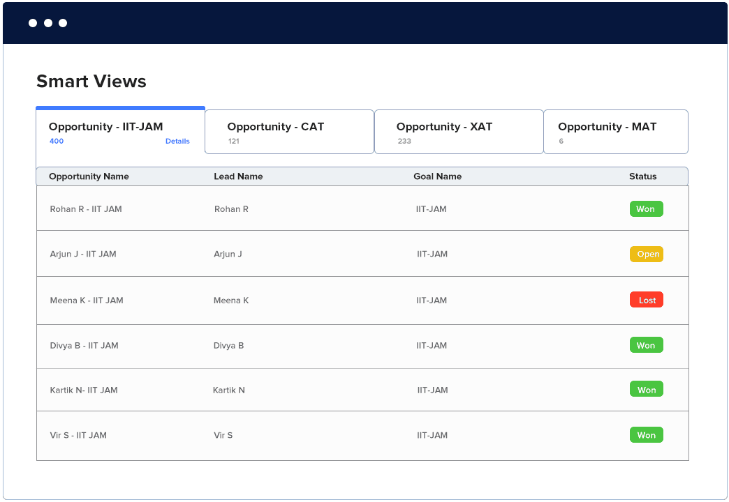 lead and opportunity management in CRM