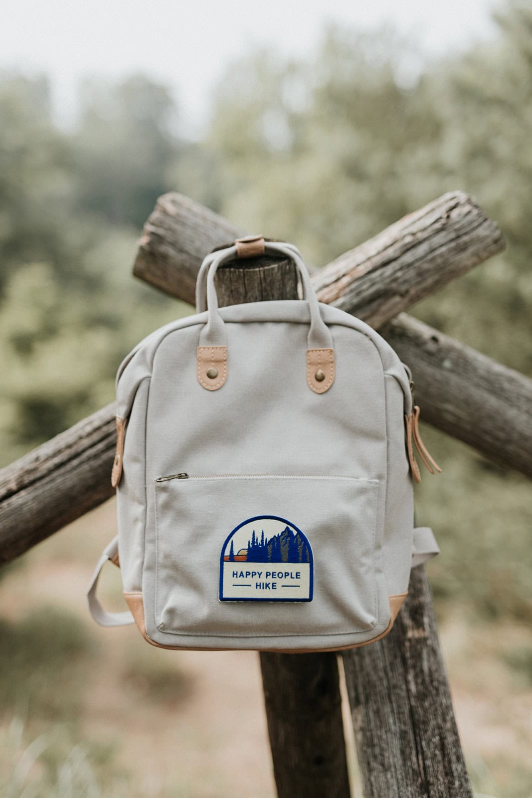 backpack with the patch ironed on