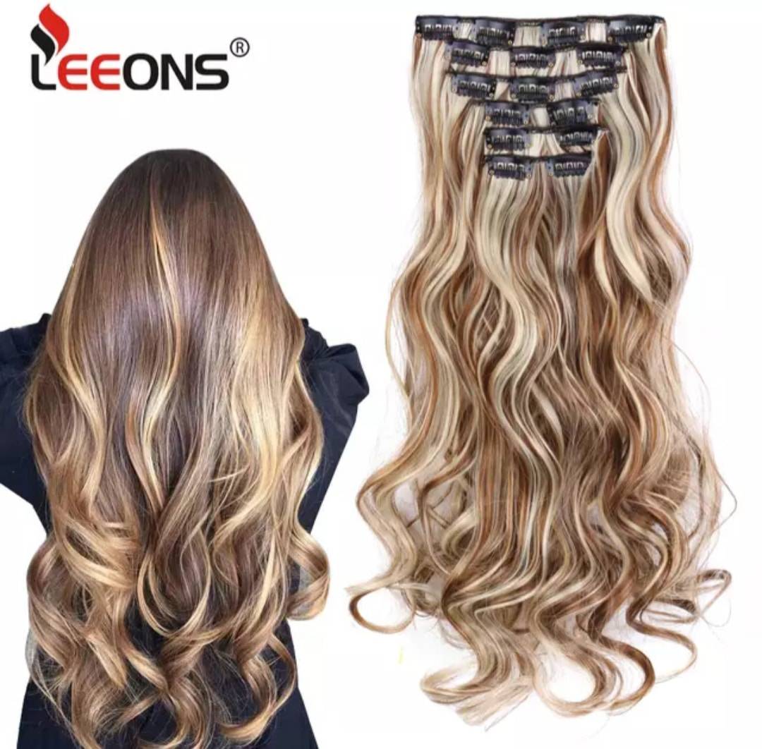 Synthetic 16 Clips In Hair Extensions