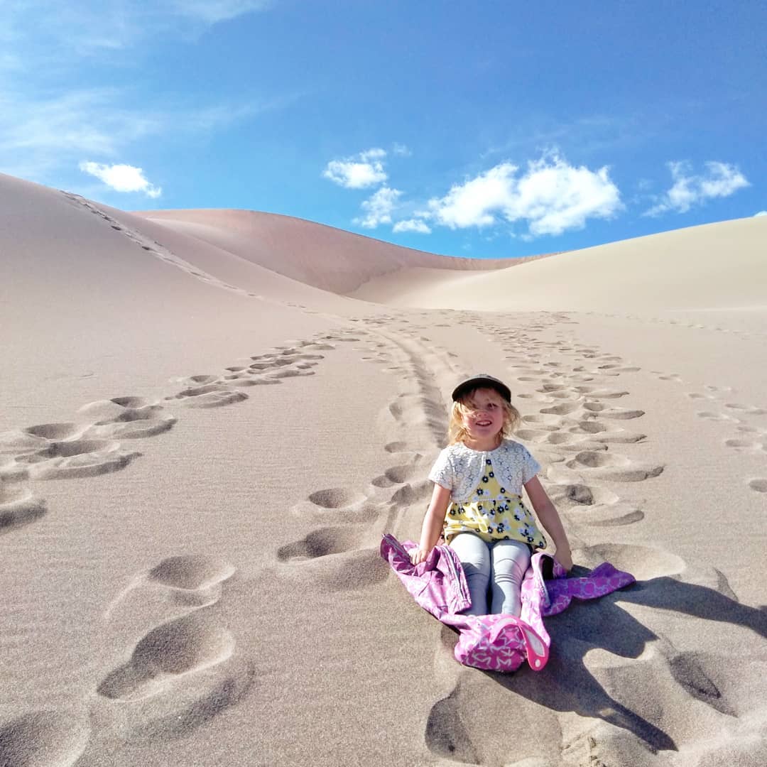 The dop of the highest sand dune in North America, Great Sand dune NP