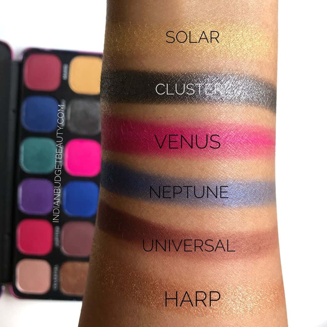 makeup revolution forever flawless constellation eyeshadow palette swatches 2 revolution forever flawless constellation palette swatches