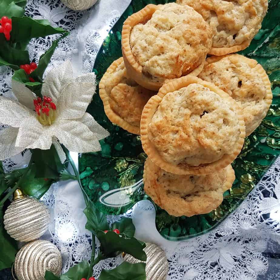 Stollen Mince Pies with marzipan