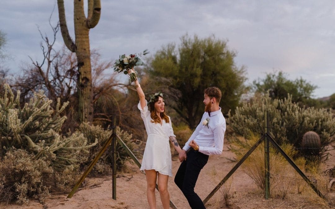 Laura & Adam Boho Salt River Elopement