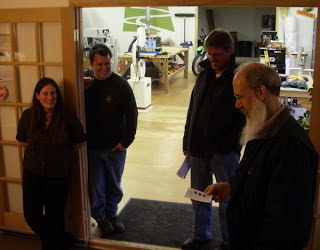 Emriver boxes and skilled builders arrive.