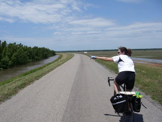 Mississippi levees on a bicycle.