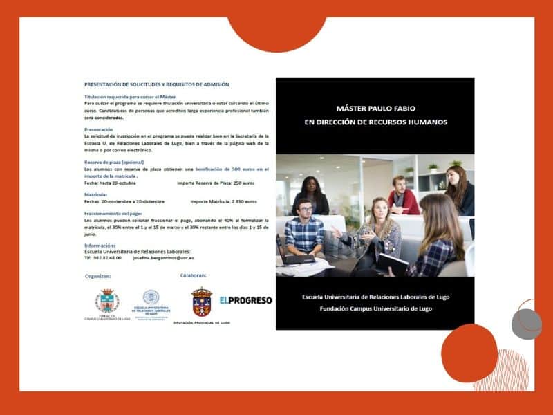 Las socias de Executivas pueden beneficiarse de becas para la realización del Máster Paulo Fabio en Dirección de Recursos Humanos