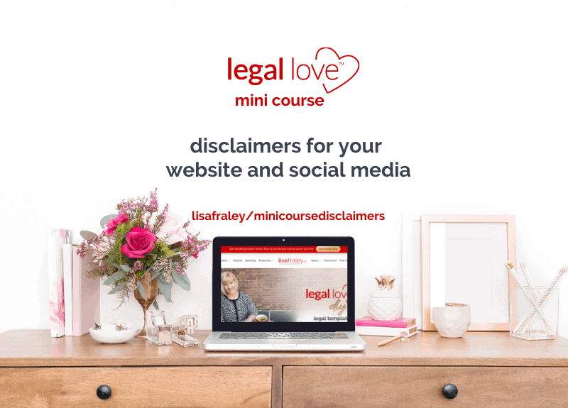NEW Legal Love™ Mini Course for Social Media & Website Disclaimers