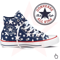 Tenisi si bascheti Converse cu print stelute