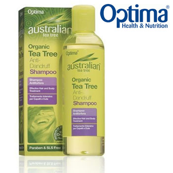 Sampon organic anti matreata Optima cu Tea Tree (arborele de ceai Australian)