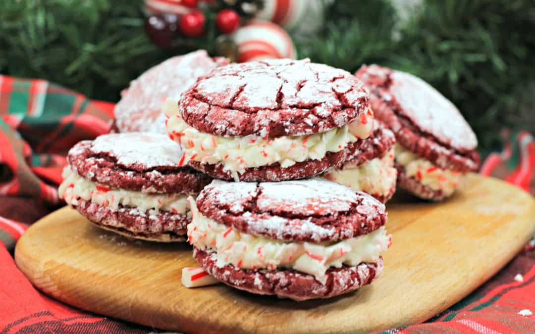 Candy Cane Sandwich Cookie