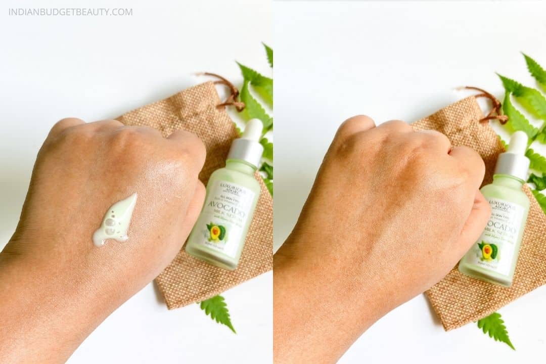 Luxurious Adore Avacado Milk Serum Consistency Luxurious Adore Avocado Milk Serum Review