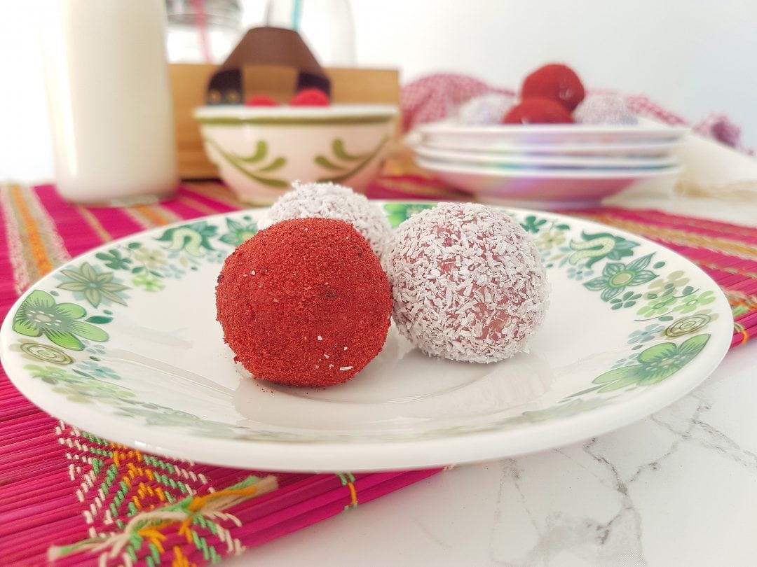 Dairy Free Raspberry Bliss Balls
