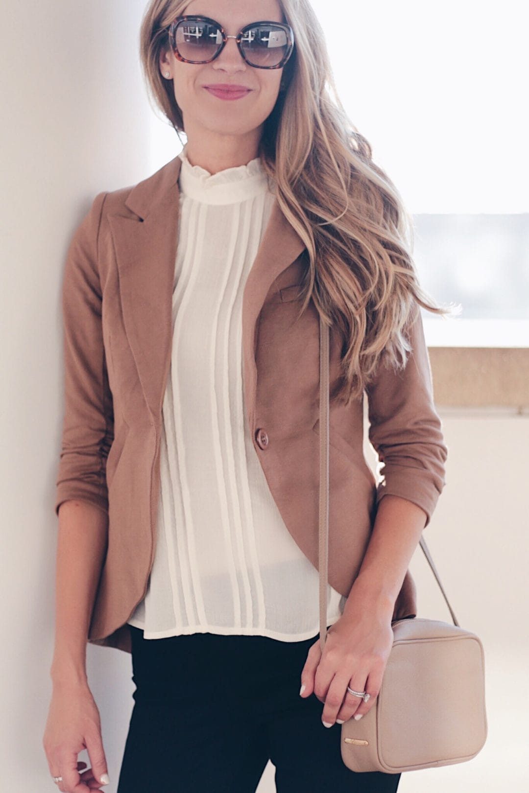 Fall Work Outfit Blazer And Skinny Pants