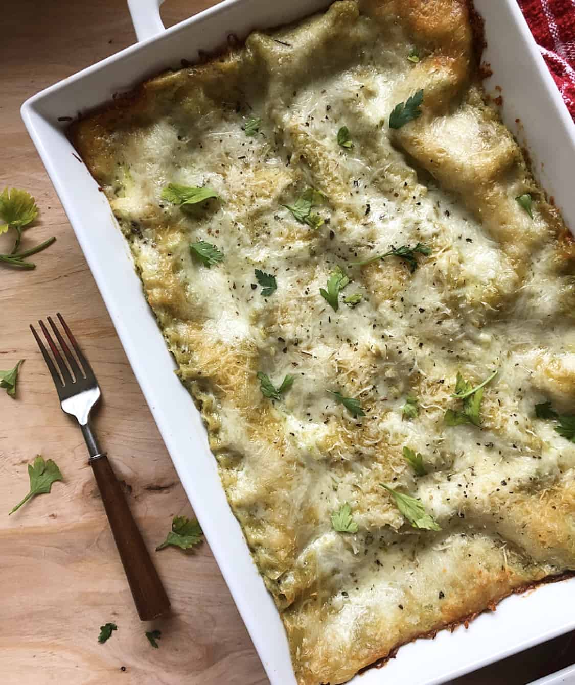 white lasagna