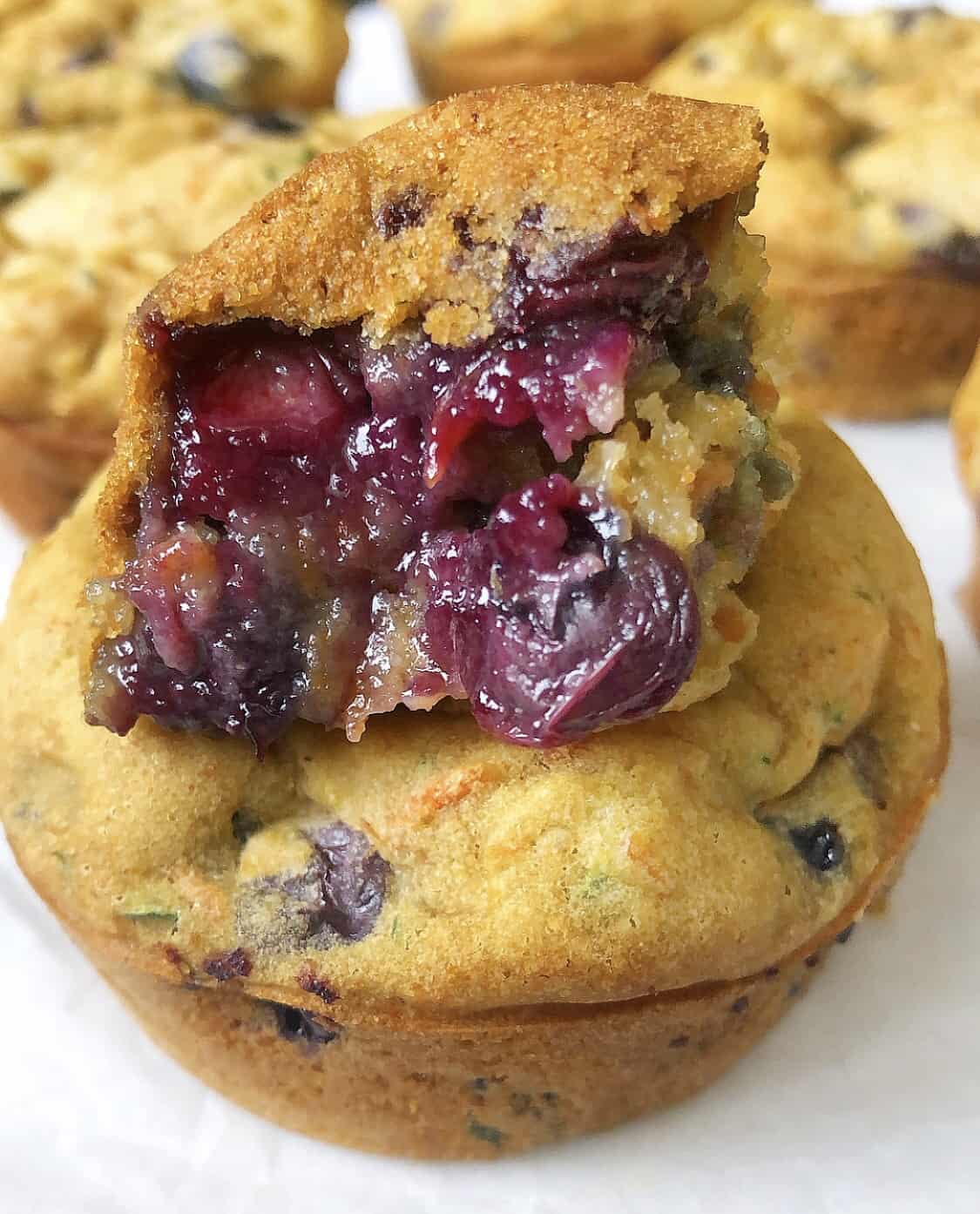 Zucchini carrot blueberry muffins