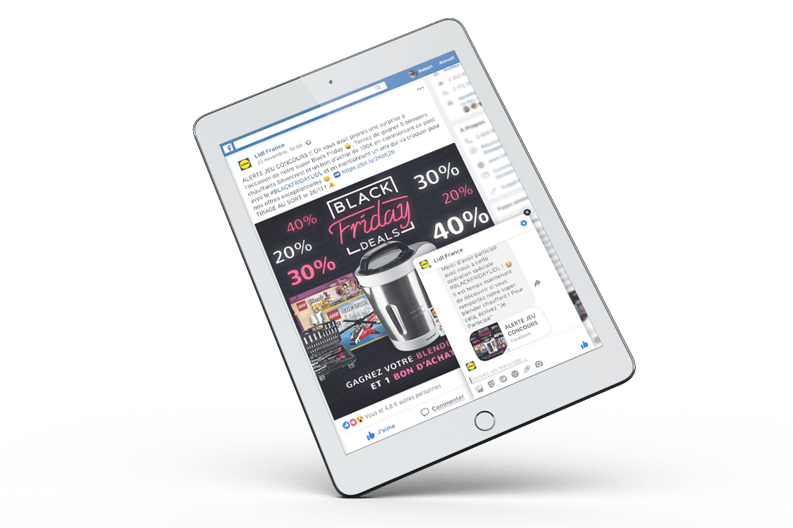 Jeu Social Media Marketing Timeline Facebook pour Lidl