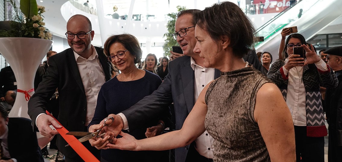 S.E. l’ambassadrice de Suède Mme Anna Block Mazoyer et M. Johan Isacson, Directeur Franchise de Lindex.