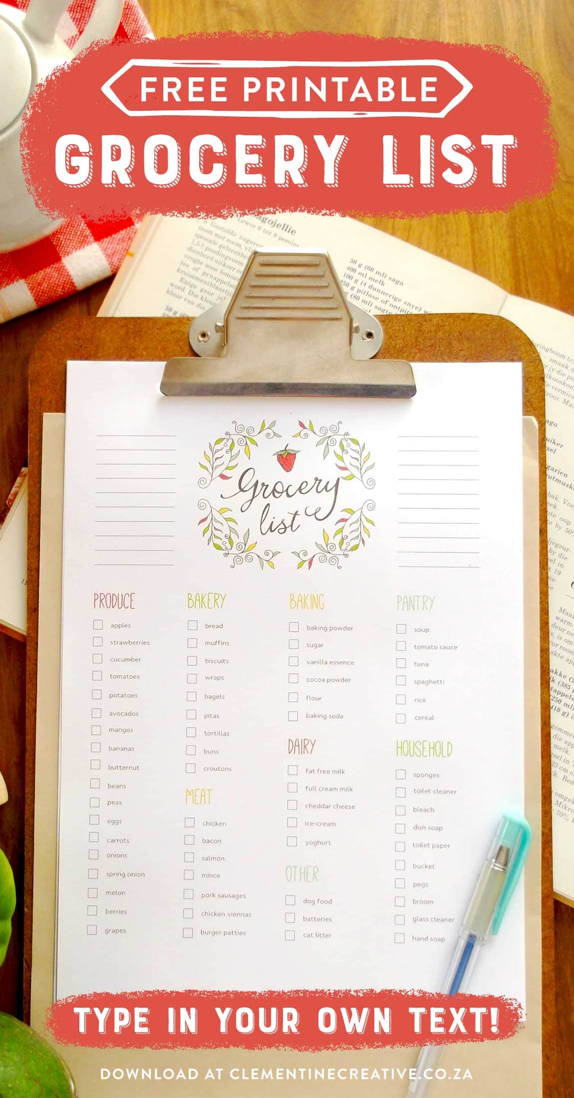 Free Editable Grocery List Printable Pdf Balanceando tu salud, tu peso, y tu vi. free editable grocery list printable pdf