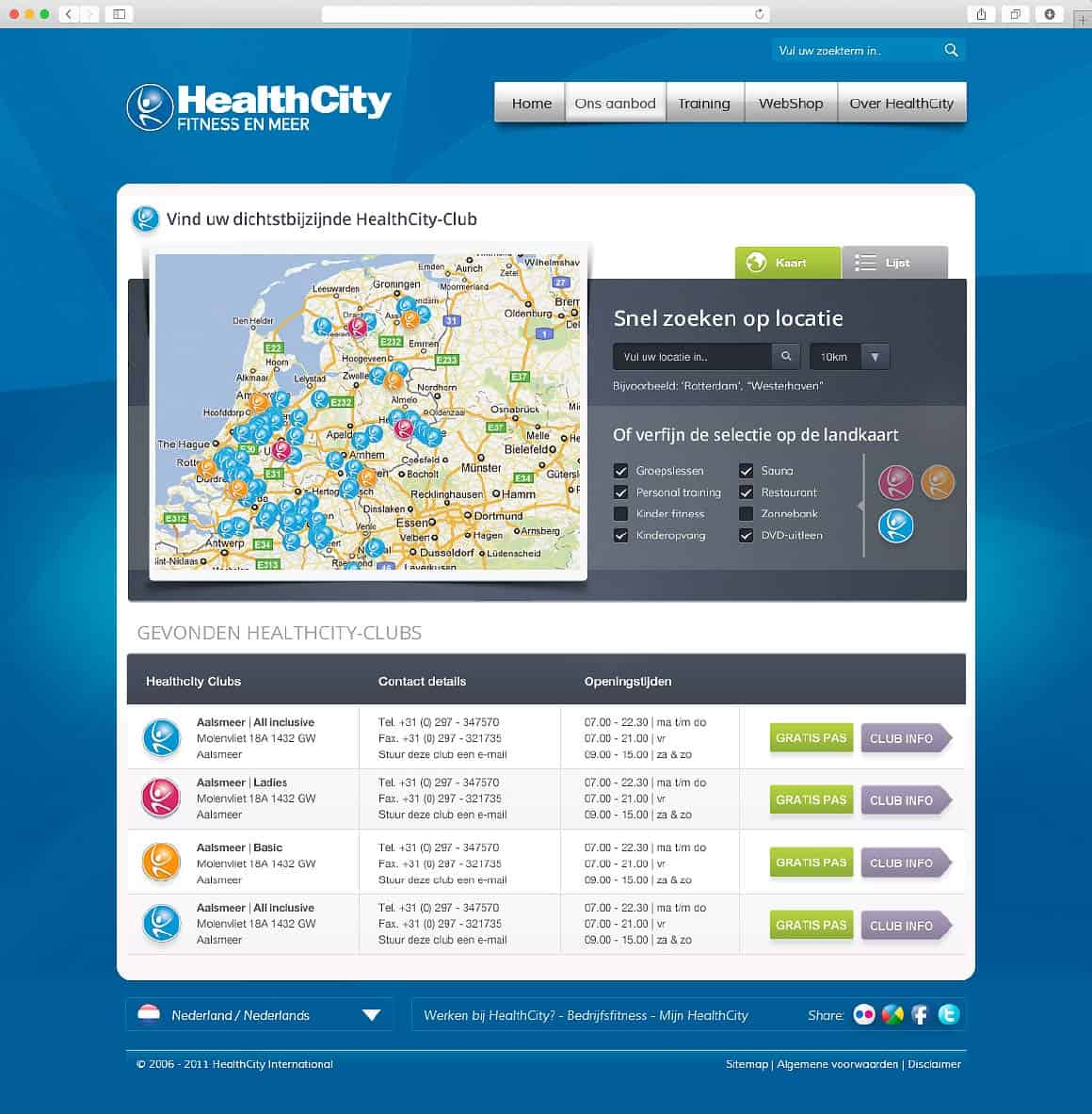 Redesign website HealthCity 2011 - door Fitbrand