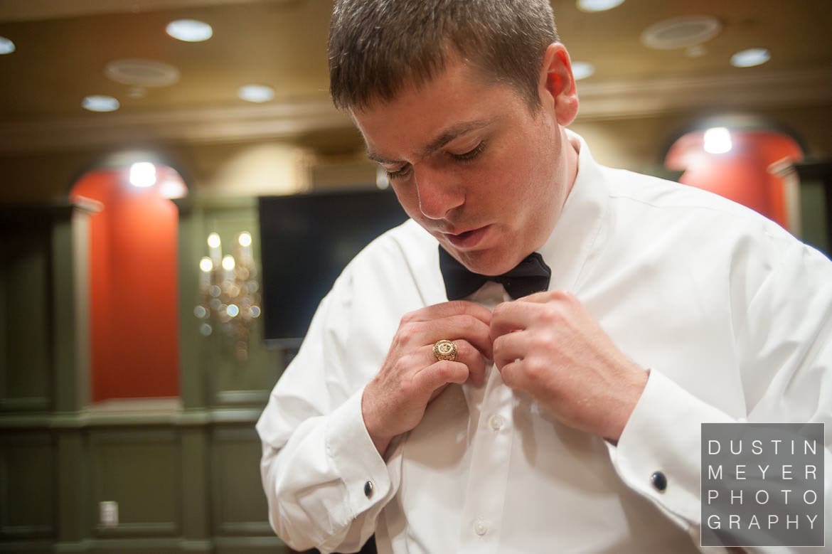 Groom getting ready Driskill Hotel Wedding Austin Wedding Photographers