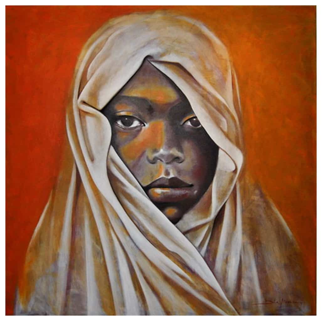 Dila Moniz Expõe no Forum Grandella 5 Dila Moniz - Maria Josué, Acrílico sobre tela 130 x 130 cm