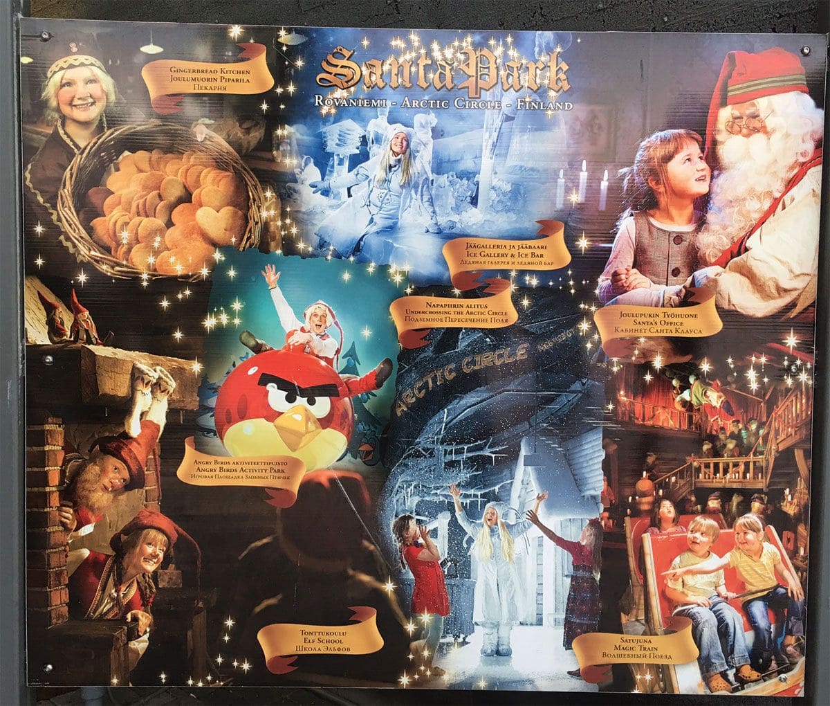 Santa Park - Cueva de los elfos de Papa Noel - Rovaniemi - Cartel
