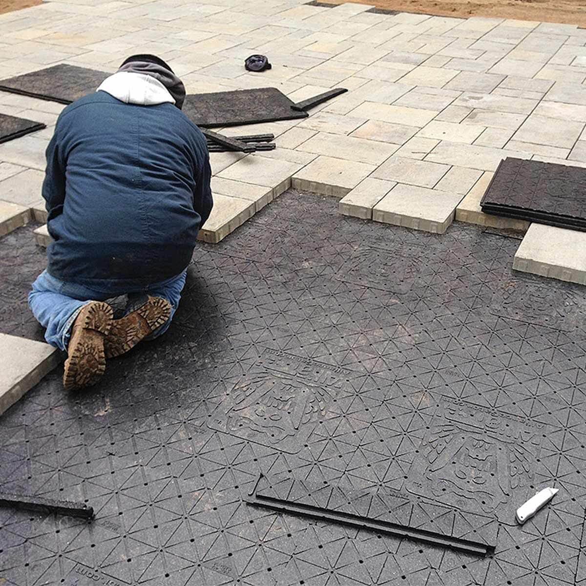 Install Some Paver Edging and Finalize It by Installing the Pavers