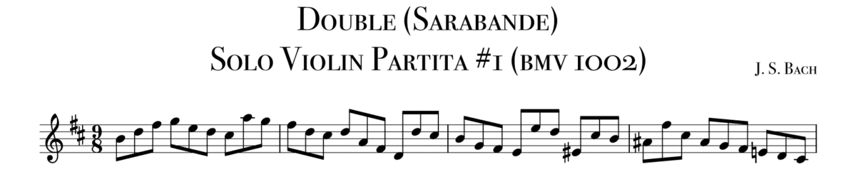 B Minor Double Sarabande Violin Partita 1 Bmv 1002 Guitar Kitchen