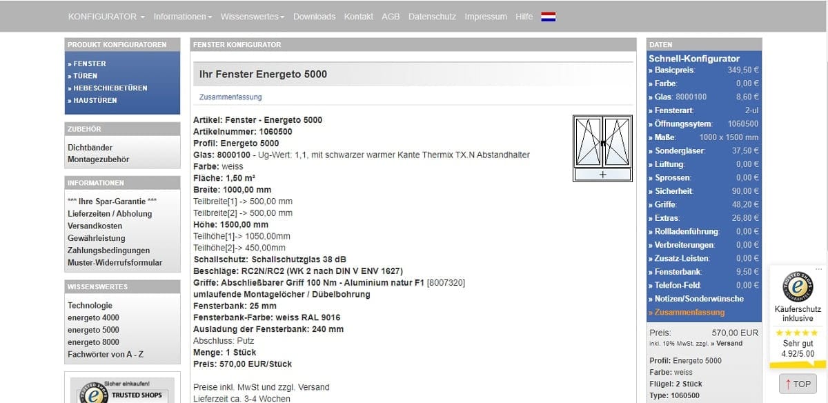 Fensterwerk24 ObjectCode GmbH Fensterkonfigurator