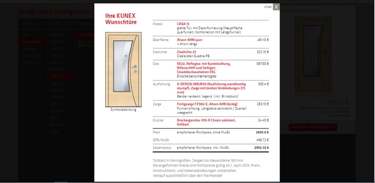 Türkonfigurator Kunex