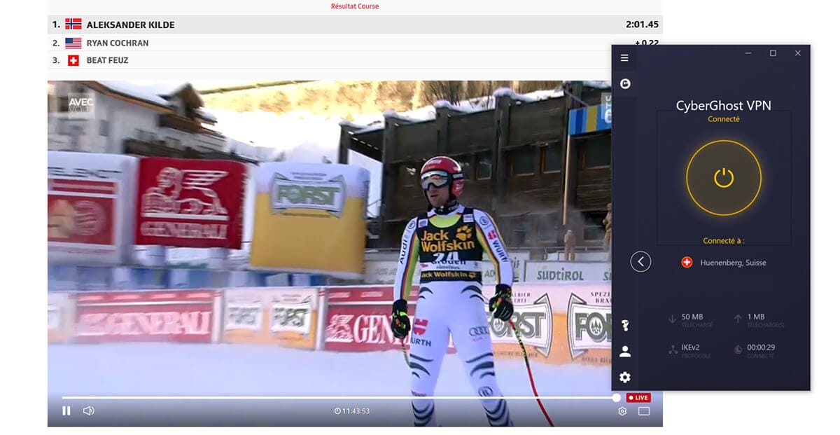 Déblocage RTS Ski Alpin CyberGhost