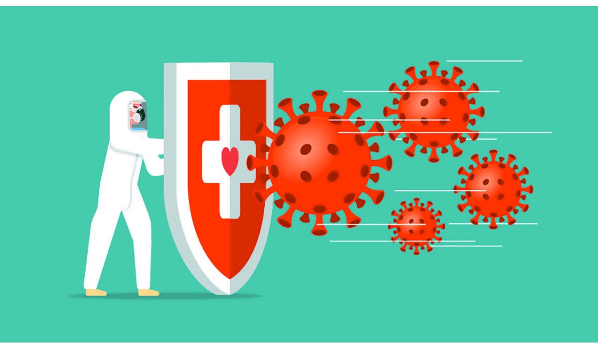 Doctor In Hazmat Suit With Shield Against Covid Particles Gatewayextension