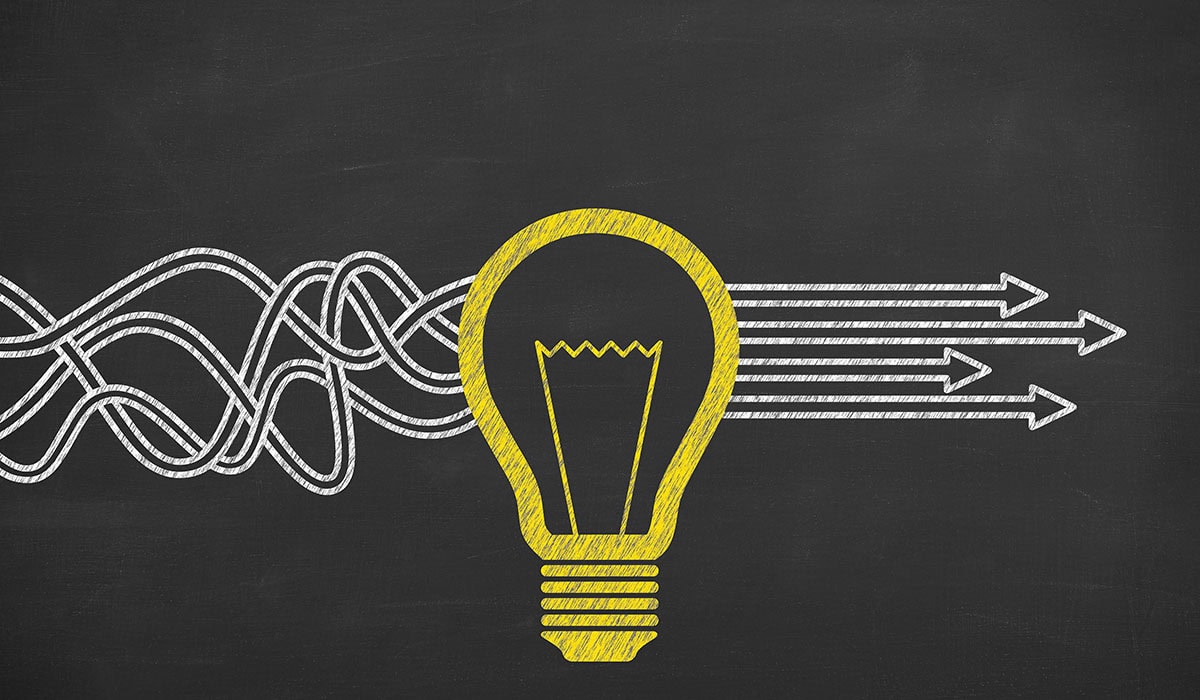 Innovative Idea Solution Concept On Blackboard