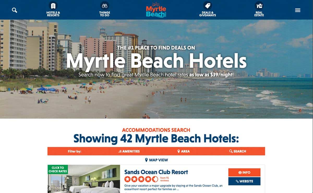 Best Websites In Myrtle Beach Archetype Sc