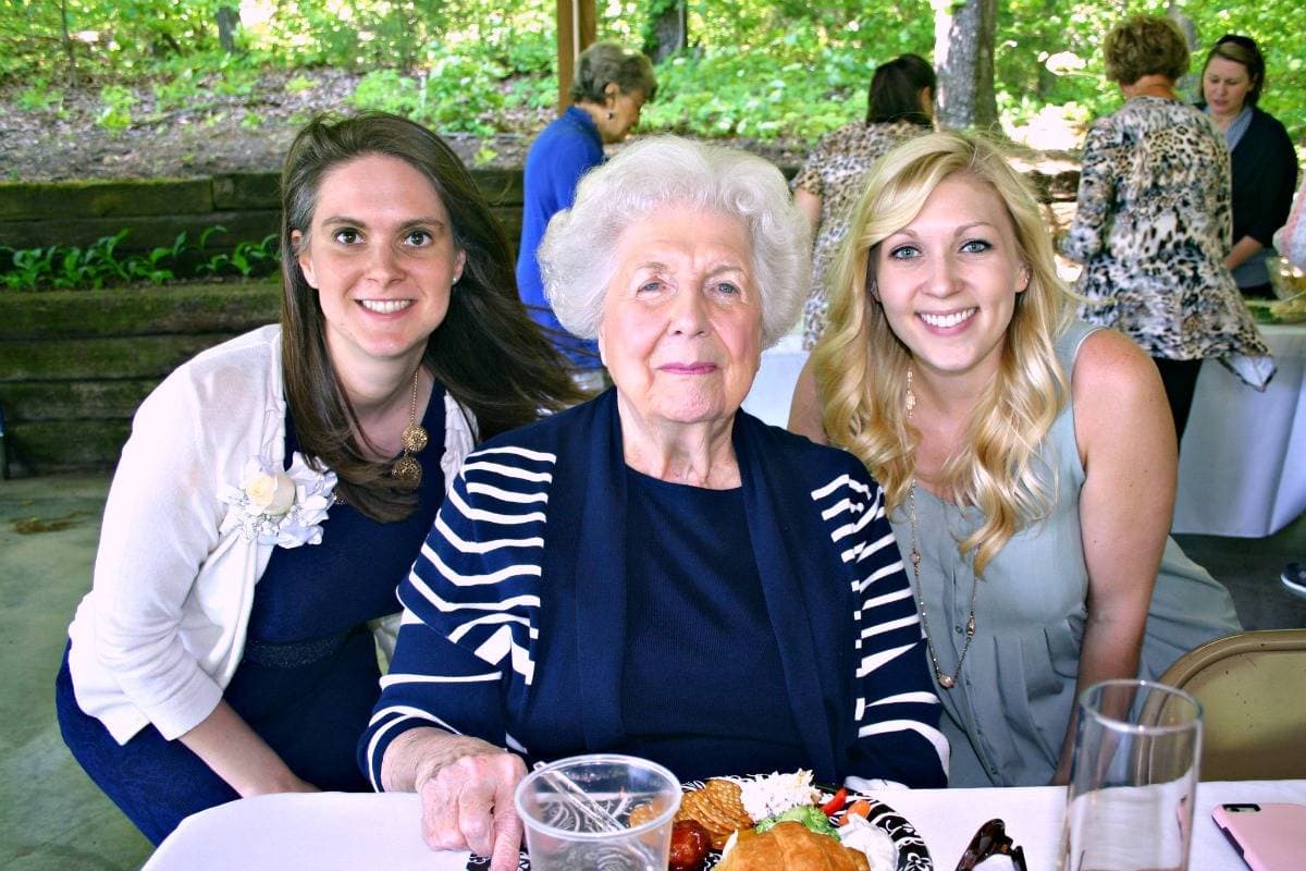 A group of people sitting at a table