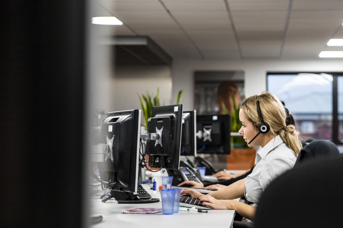 Commercial Photographer Manchester photo of helpdesk