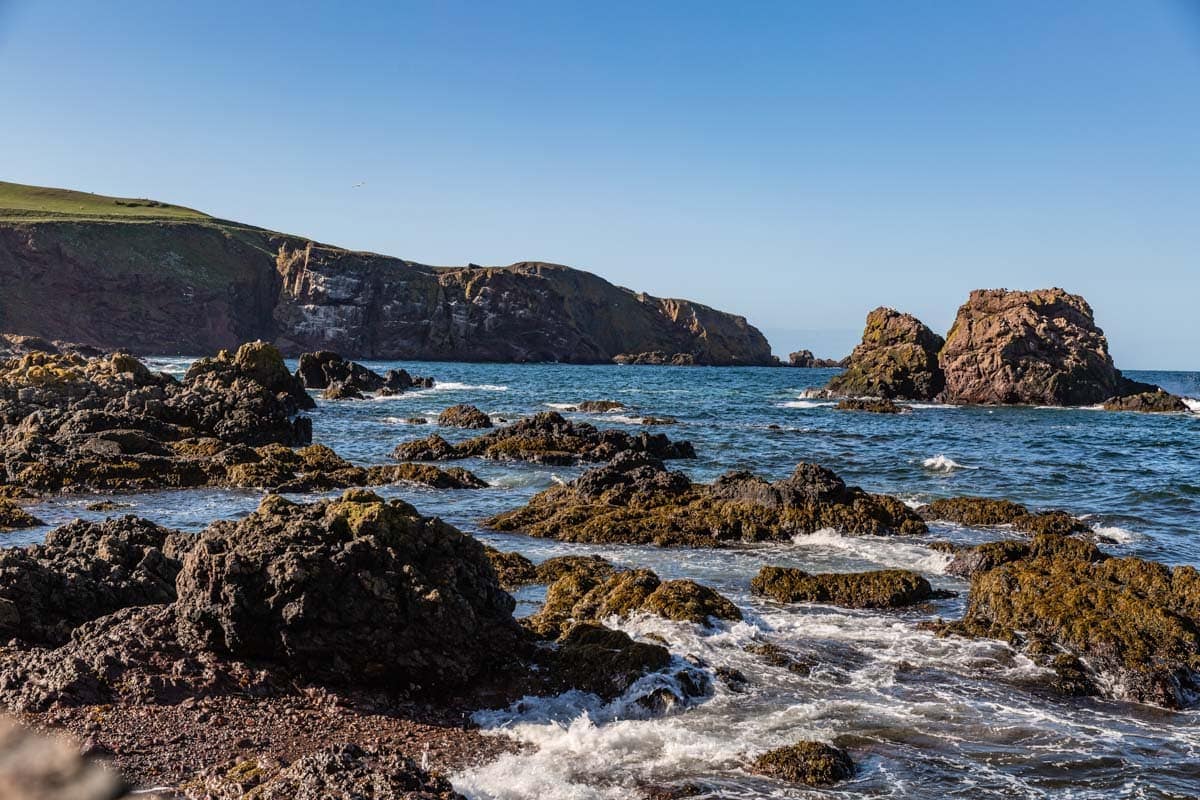 Commercial photoshoot in st abbs scotland for a recruitment campaign