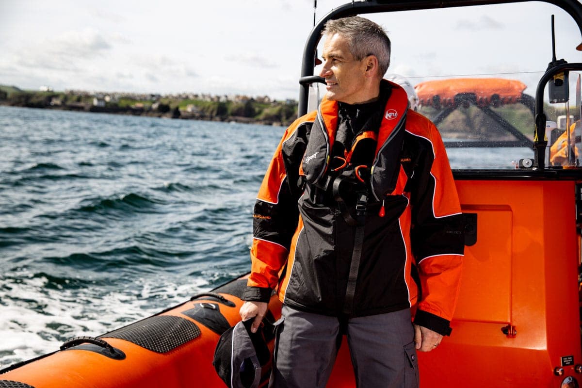 Commercial photoshoot in st abbs scotland for a recruitment campaign
