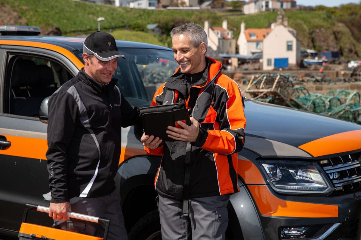 Commercial photoshoot in st abbs scotland for a recruitment campaign