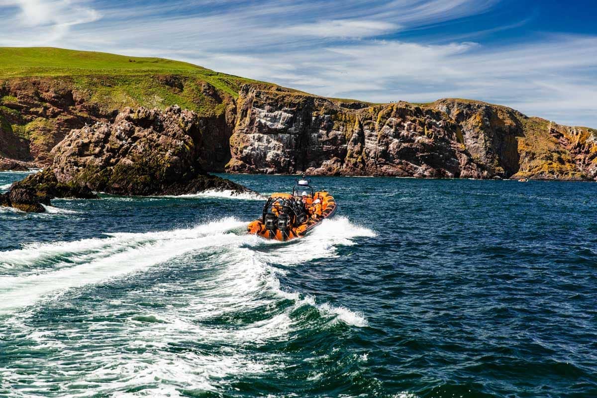 Commercial photoshoot in st abbs scotland for a recruitment campaign