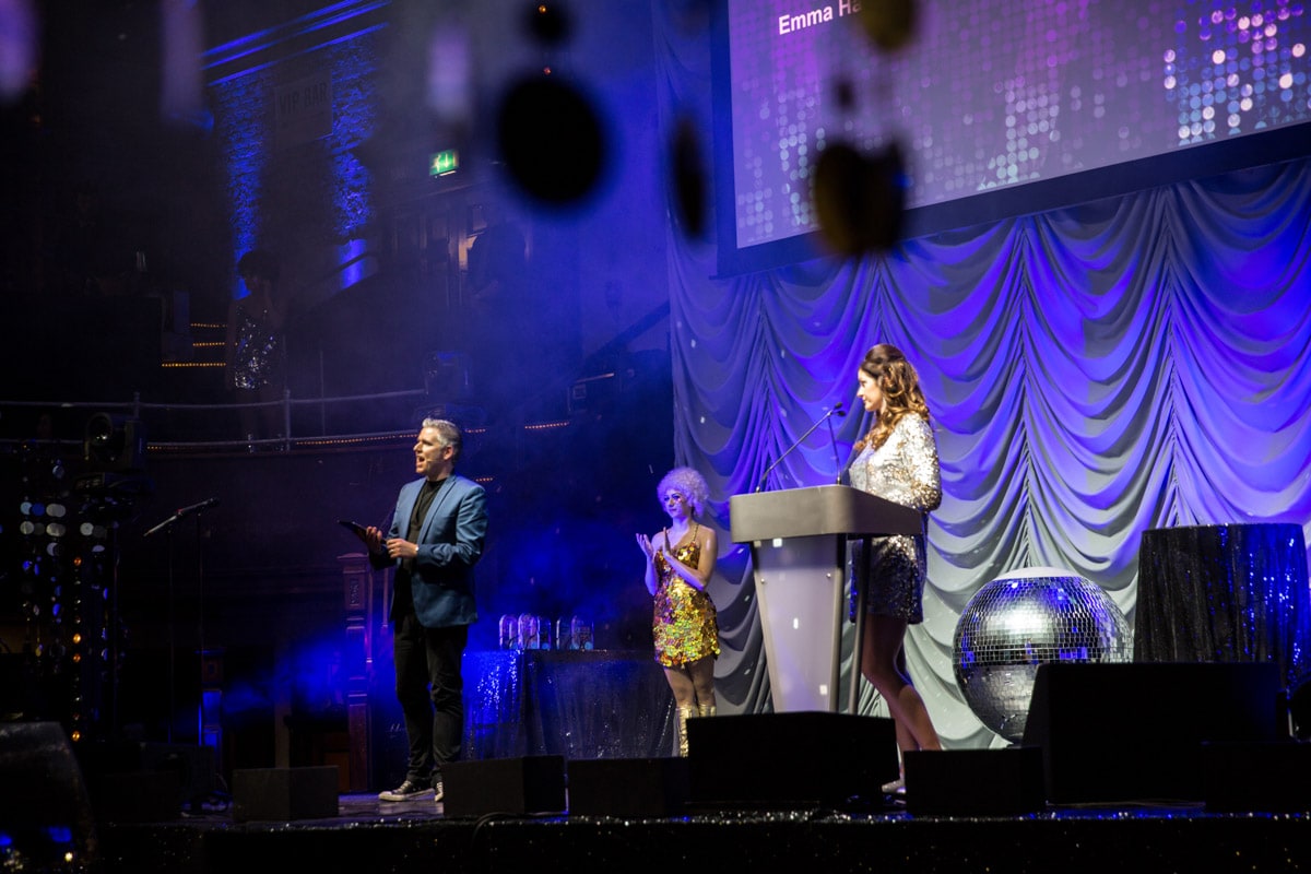 speaker at conference at the albert hall manchester