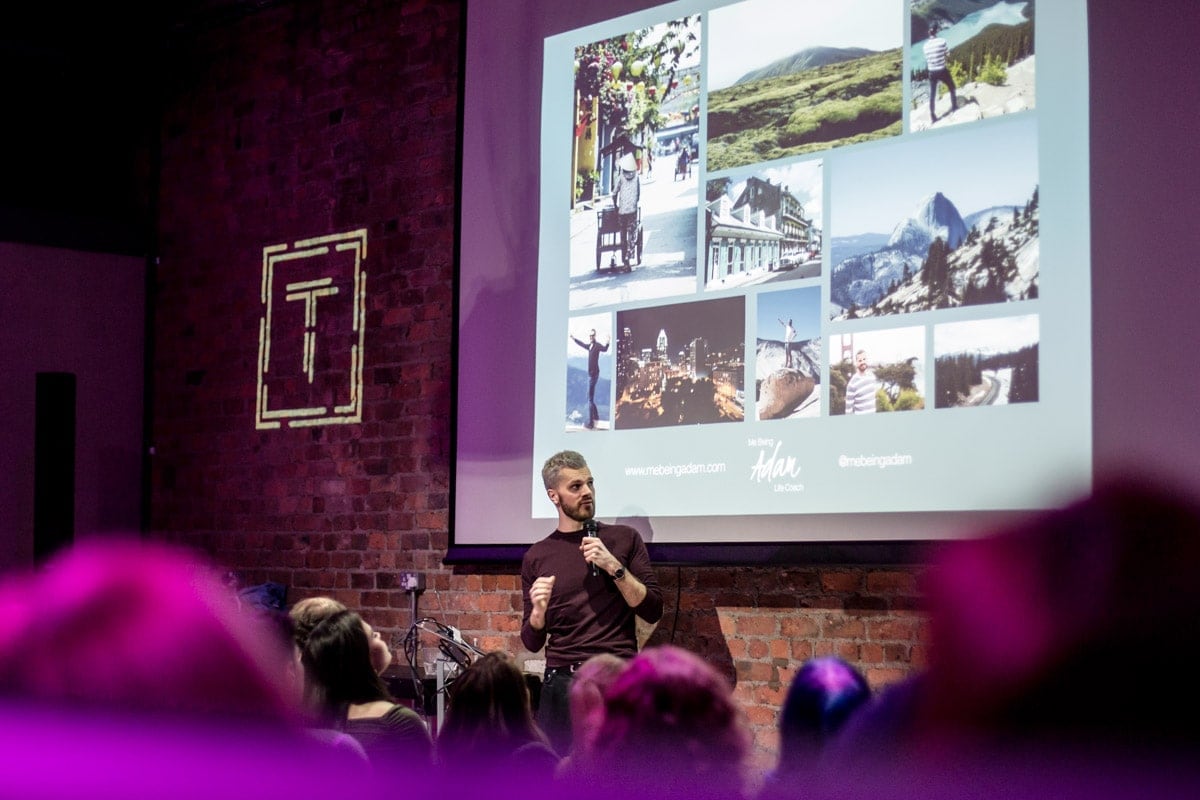 hosting a talk with me being adam